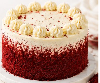 Classic Red Velvet Cake finished in smooth frosting